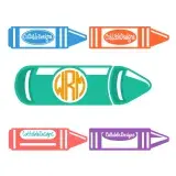 Crayon SVG Cuttable Frames