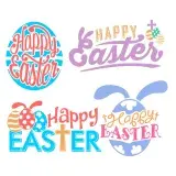 Happy Easter SVG Cuttable Designs