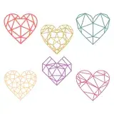 Geometric Heart SVG Cuttable Designs