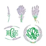 Lavender SVG Cuttable Designs and Frames 