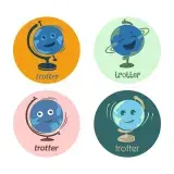 The Earth Trotter SVG Cuttable Desigsns