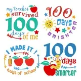 100 Days SVG Cuttable Designs