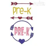 Pre-K Arrow Embroidery Designs