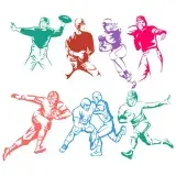 Retro Football SVG Cuttable Designs