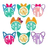 Cat SVG Cuttable Frames