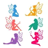 Sitting Fairies SVG Cuttable Designs