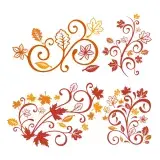 Fall Leaves Accents SVG Cuttable Design
