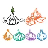 Garlic Pack SVG Cuttable Designs