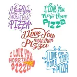 Love Pizza SVG Cuttable Designs