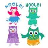 Hoola Owl SVG Cuttable Designs