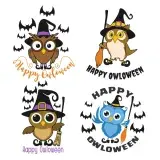 Halloween Owl SVG Cuttable Designs
