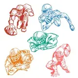 Football Player SVG Cuttable Designs
