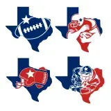 Texas Football SVG Cuttable Designs