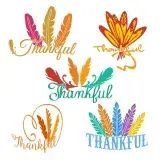 Thanks Giving Feather SVG Cuttable Designs