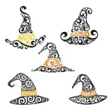 Witch Hat SVG Cuttable Designs