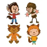 Wolfman Cute SVG Cuttable Designs
