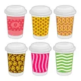 Coffee Paper Cups SVG Cuttable Designs