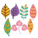 Leaf Doodles SVG Cuttable Designs