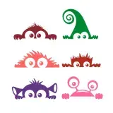 Monster Decal SVG Cuttable Designs