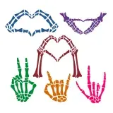 Skeleton Hand Pack SVG Cuttable Designs