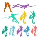 Spear Fishing SVG Cuttable Designs