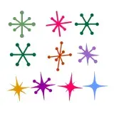 Retro Stars SVG Cuttable Designs