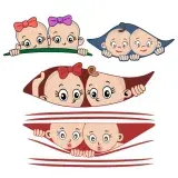 Twins Baby Pack SVG Cuttable Designs