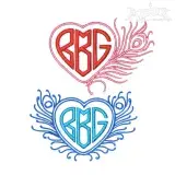 Peacock Heart Embroidery Frames