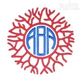 Coral Monogram Embroidery Frames