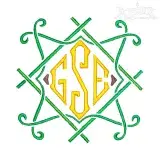 Decorative Monogram Embroidery Frames