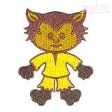 Cute Wolfman Embroidery Designs