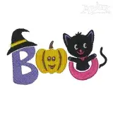 Halloween Boo Embroidery Design