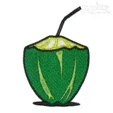 Fresh Coconut Juice Embroidery Designs