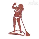 Stand Up Paddle Boarding Embroidery Design
