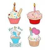 Birthday Cake SVG Cuttable Designs