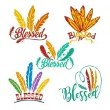 Blessed Feather SVG Cuttable Designs