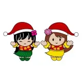 Christmas Cute Baby Girls SVG Cuttable Designs