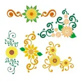 Sun flower SVG Cuttable Designs