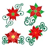 Christmas Flower Pack SVG Cuttable Designs