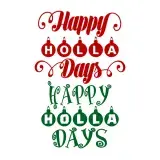 Happy Holladays SVG Cuttable Designs