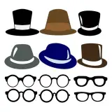Glasses and Hats SVG Cuttable Designs