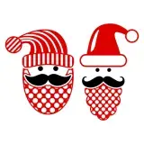 Merry Mustache SVG Cuttable Designs