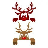 Cute Christmas Reindeer SVG Cuttable Designs