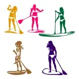 Sailing Boat Girl SVG Cuttable Designs