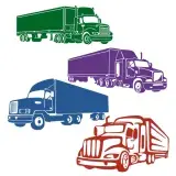 18 Wheeler Truck SVG Cuttable Designs