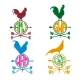 Weathervane Rooster Cuttable Designs