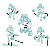 Winter Snowman SVG Cuttable Designs