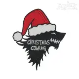 Christmas Wolf Embroidery Designs