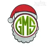 Santa Claus Face Monogram Embroidery Frames