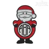 Christmas Santa Claus Monogram Embroidery Frames